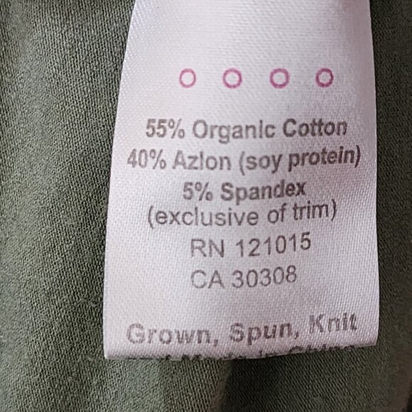 Of The Earth Green Organic Cotton Azlon Stretch Fit & Flare Midi Skirt - Picture 8 of 8